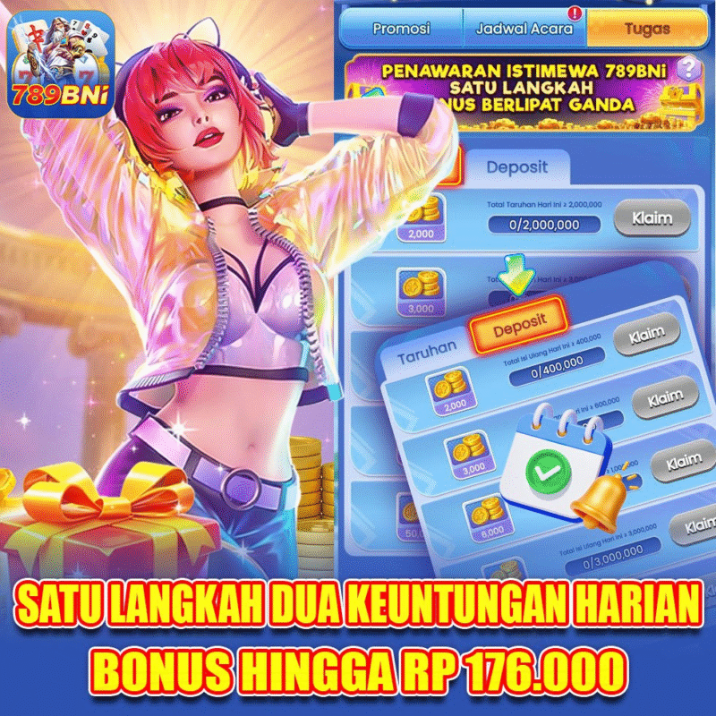 Slot Online 789bni satu langkah dua keuntungan harian bonus hingga Rp 176.000